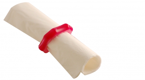 Rond de serviette nacré fuchsia